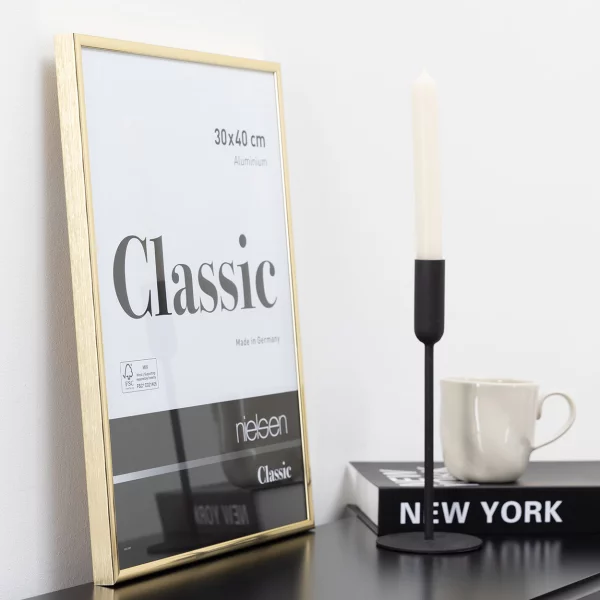 Cadre en aluminium Classic 21x29,7 cm (A4) | or | verre standard (2 mm)