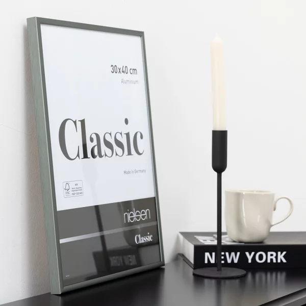 Cadre en aluminium Classic 21x29,7 cm (A4) | platine | verre standard (2 mm)