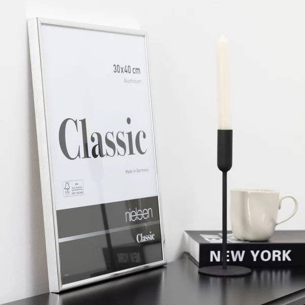 Cadre en aluminium Classic 21x29,7 cm (A4) | argent brillant | verre standard (2 mm)