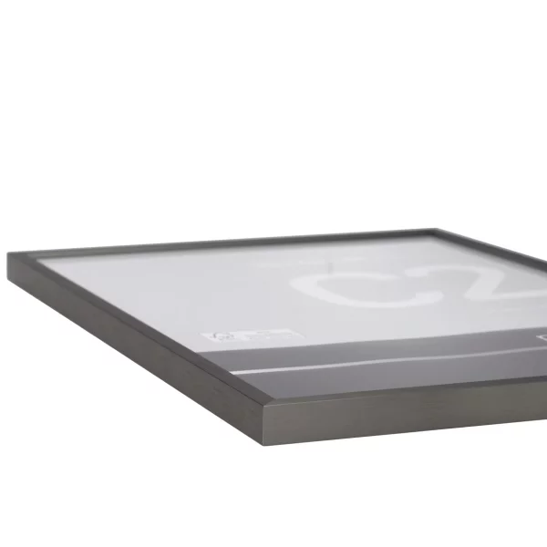 Alu-Bilderrahmen C2 30x40 cm | Struktur Grau matt | Normalglas (2 mm)