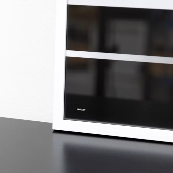 Alu-Bilderrahmen C2 15x20 cm | Weiß glanz | Normalglas (2 mm)