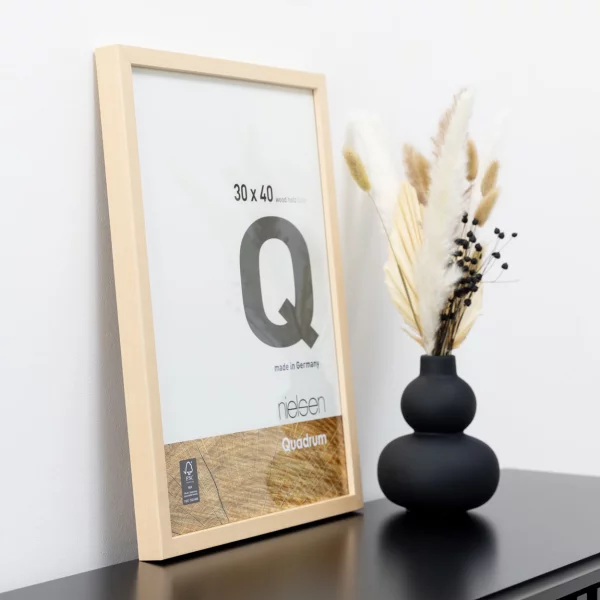 Holz-Bilderrahmen Quadrum 70x100 cm | Ahorn | Normalglas (2 mm)