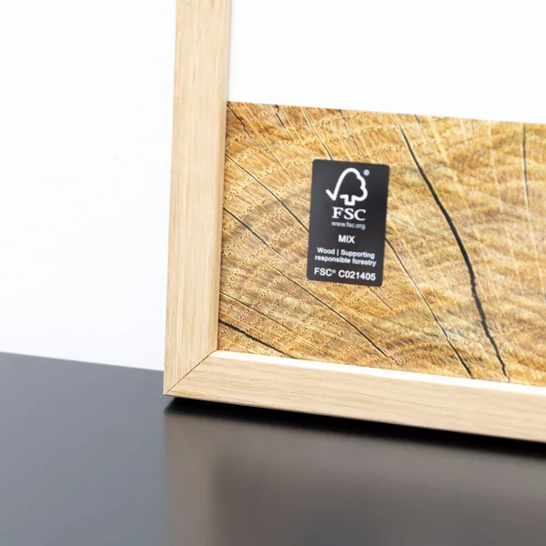 Fotorahmen Quadrum 13x18 cm | Eiche Natur | Normalglas (2 mm)