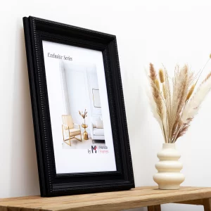 Holz-Bilderrahmen Fine nach Maß schwarz | Spiegel