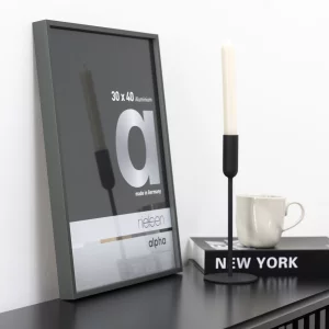 Alurahmen Alpha 84,1x118,9 cm (A0) | Platin | Normalglas (2 mm)