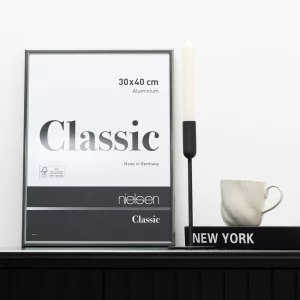 Alurahmen Classic 21x29,7 cm (A4) | Contrastgrau | Normalglas (2 mm)