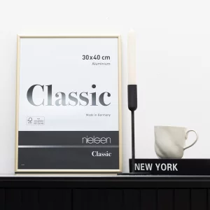 Alurahmen Classic 21x29,7 cm (A4) | Gold matt | Normalglas (2 mm)