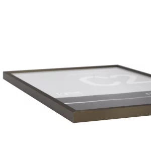 Alurahmen C2 84,1x118,9 cm (A0) | Struktur Walnuss matt | Normalglas (2 mm)