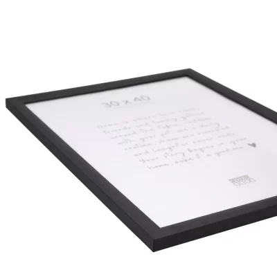 Houten kader Olivia 13x13 cm | zwart | normaal glas (2 mm)