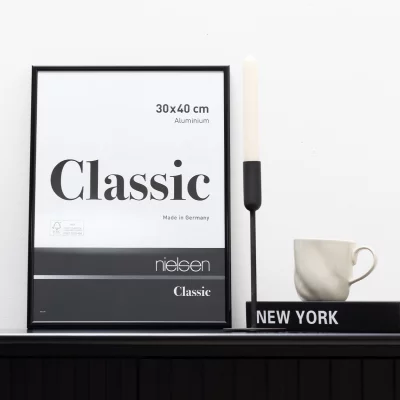 Hliníkový rám Classic 18x24 cm | černá, eloxovaná | normální sklo (2mm)