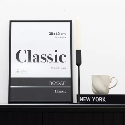 Hliníkový rám Classic 18x24 cm | černá, matná | normální sklo (2mm)