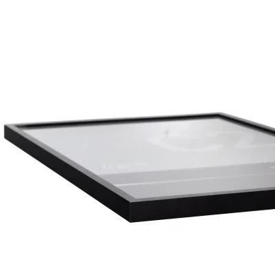 Aluminiumram C2 30x40 cm | Eloxal svart blank | Standardglas (2 mm)