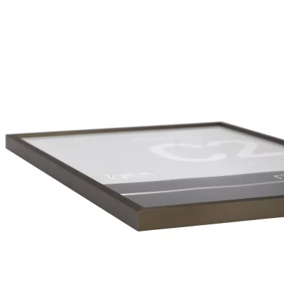 Aluminiumram C2 10x15 cm | valnötsstruktur matt | Standardglas (2 mm)