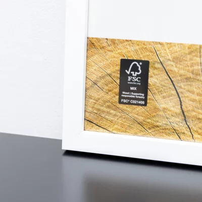 Fotoram Quadrum 13x18 cm | vit täckande | Standardglas (2 mm)