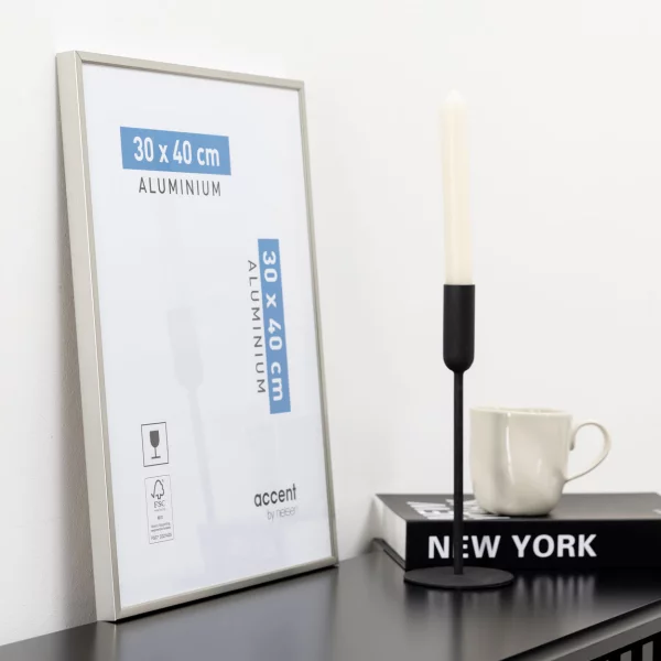 Alu Bilderrahmen Accent 13x18 cm | Pearl Mercury | Normalglas (2 mm)