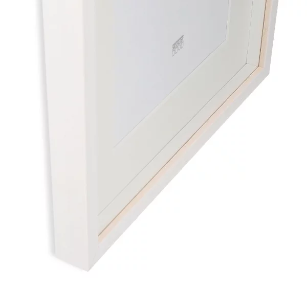 Cadre en bois Hugo avec baguette d'espacement et passe-partout 13x18 cm | blanc | verre standard (2 mm)