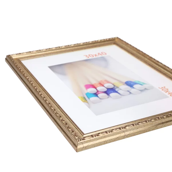 Cadre baroque Silverii 18x24 cm | argent bruni | verre synthétique (1 mm)