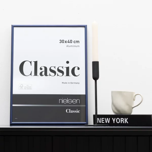 Cadre en aluminium Classic 21x29,7 cm (A4) | bleu | verre standard (2 mm)