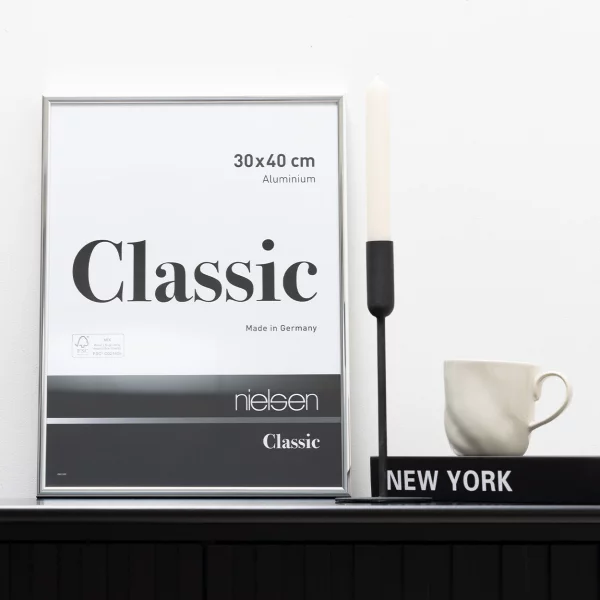 Cadre en aluminium Classic 21x29,7 cm (A4) | argent brillant | verre standard (2 mm)