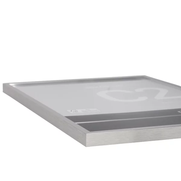 Alu-Bilderrahmen C2 10x15 cm | Silber glanz | Normalglas (2 mm)