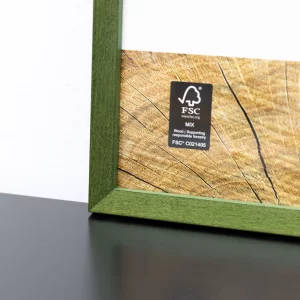 Holzrahmen Quadrum 42x59,4 cm (A2) | Grün | Normalglas (2 mm)