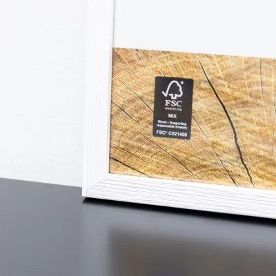 Träram Quadrum 24x30 cm | snövit | Standardglas (2 mm)