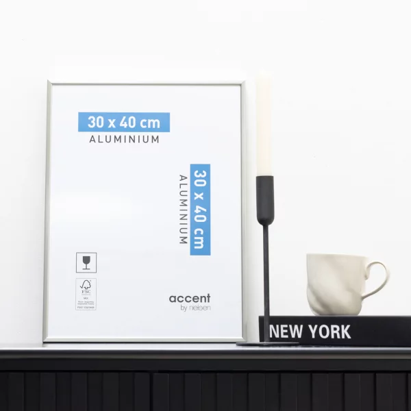 Alu Bilderrahmen Accent 13x18 cm | Pearl Mercury | Normalglas (2 mm)