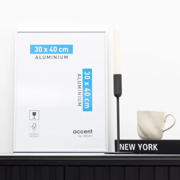 Alurahmen Accent 30x40 cm | Silber matt | Normalglas (2 mm)