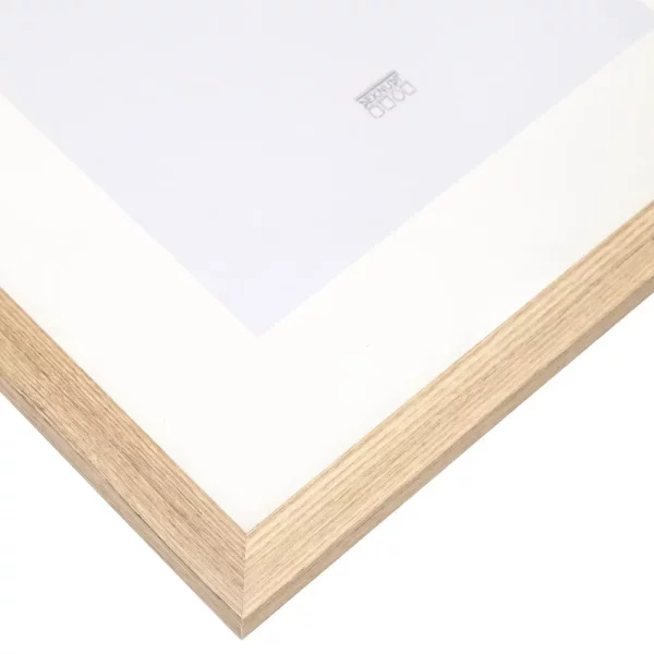 Cadre en bois Juliette avec passe-partout 50x70 cm (40x60 cm) | naturel | verre synthétique (2 mm)