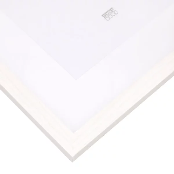 Cadre en bois Juliette avec passe-partout 70x100 cm (60x90 cm) | blanc | verre synthétique (2 mm)
