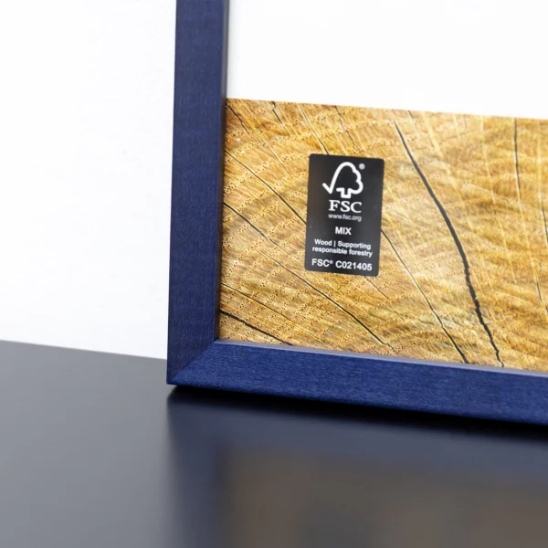 Holz-Bilderrahmen Quadrum 50x70 cm | Blau | Normalglas (2 mm)