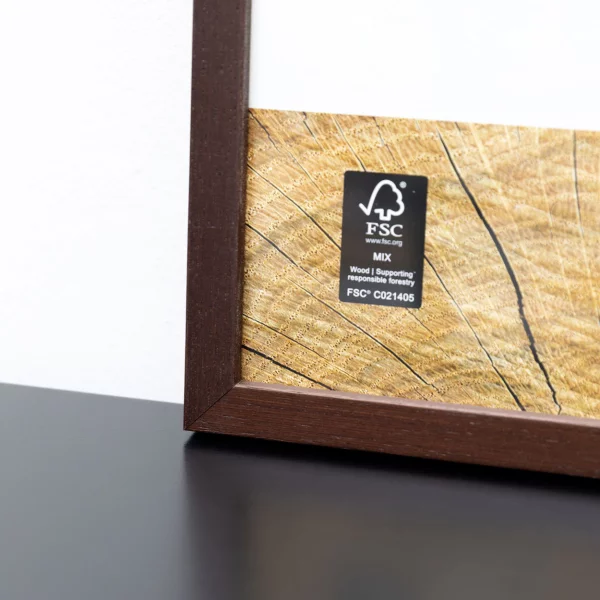 Holz-Bilderrahmen Quadrum 50x70 cm | Wenge | Normalglas (2 mm)