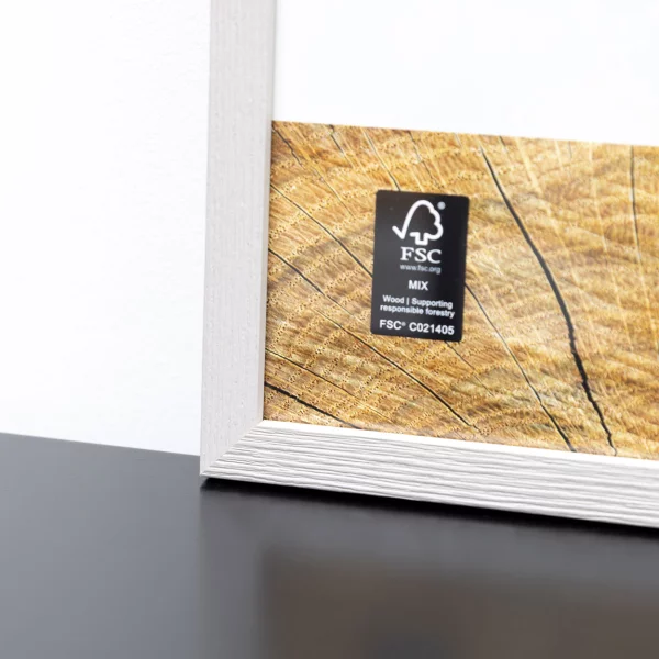 Holz-Bilderrahmen Quadrum 30x40 cm | Zementgrau | Normalglas (2 mm)