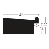 Thumbnail von Holz-Bilderrahmen Metalia 45 Profil