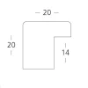 Thumbnail von Holz-Bilderrahmen Matrix B&W 20x20 Profil