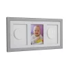 Thumbnail von Baby Abdruck-Set mit Gips für 2 Abdrücke und Galerie-Bilderrahmen - Bildgröße 10x15 cm silber Bild 2
