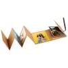 Thumbnail von Leporello aus hochwertigem Papier für 26 Fotos 10x10 cm zum Einkleben braun Bild 2