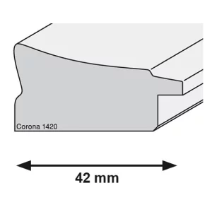 Holzrahmen Corona 42 13x18 cm | Schwarz | Normalglas (2 mm)