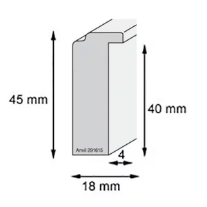 Holzrahmen ANVIL Bolted Cap 1,8 nach Maß Roststruktur mit Bolzen | Normalglas (2 mm)