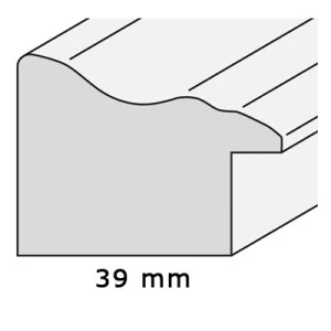 Holzrahmen Brittany 3.9 nach Maß Schwarzgrau | Normalglas (2 mm)