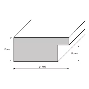 Kunststoff-Bilderrahmen Arnos Grove nach Maß Natur creme | Normalglas (2 mm)
