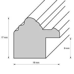 Holz-Bilderrahmen Clapham Common nach Maß Haselnuss | Normalglas (2 mm)