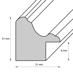 Holz-Bilderrahmen Dollis Hill nach Maß Braun | Normalglas (2 mm)