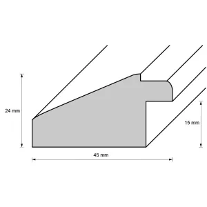 Holz-Bilderrahmen Pinner nach Maß Braun-Gold | Normalglas (2 mm)