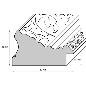 Barock-Bilderrahmen Rayners Lane nach Maß Gold | Normalglas (2 mm)