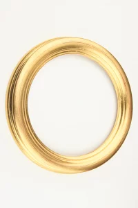 Runder Bilderrahmen Profil HB 25x25 cm | gold | Normalglas (2 mm)