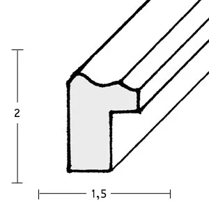 Sonderzuschnitt Granada nach Maß Schwarz, Goldkante | Normalglas (2 mm)
