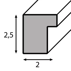 Holz-Bilderrahmen Santa Cruz 59,4x84,1 cm (A1) | Rohleiste | Kunstglas (2 mm)
