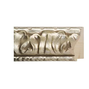 Barock-Bilderrahmen Muro nach Maß Silber | Normalglas (2 mm)