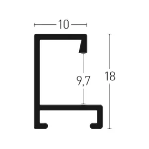 Aluminiumleiste Profil 3 21x29,7 cm (A4) | Silber matt | Normalglas (2 mm)